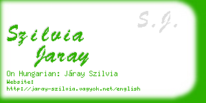 szilvia jaray business card